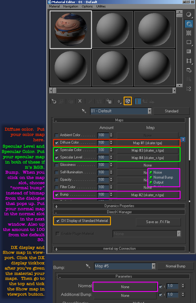 studio max sidplay normals